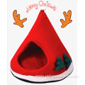 Christmas Foldable Pet bed Hat Indoor Cat House